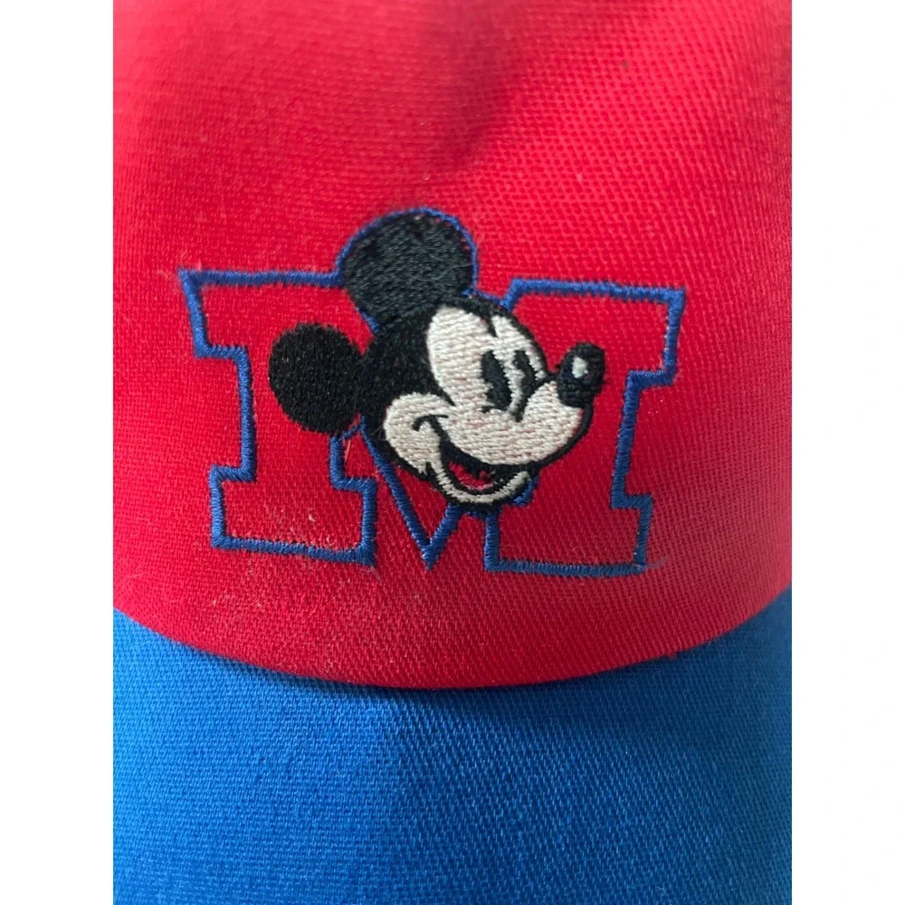 Disney Kids OS Mickey Mouse Hat Red Blue‎ Vintage Goofy's Hat Co. Embroidered M